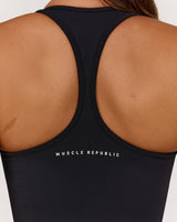 SEAMLESS RACER BACK TOP - BLACK