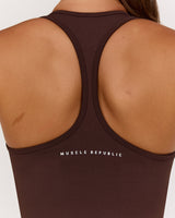 SEAMLESS RACER BACK TOP - CHESTNUT