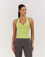 SEAMLESS RACER BACK TOP - SOFT LIME