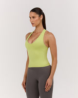 SEAMLESS RACER BACK TOP - SOFT LIME