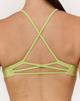 SEAMLESS STRAPPY BACK BRA - SOFT LIME