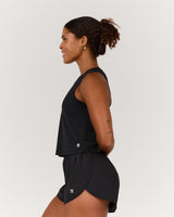 STRIDES RELAXED TANK TOP - BLACK