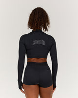 TRAINING RANGE SAMMY CROPPED ZIP UP JACKET - BLACK