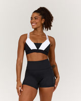 TRAINING RANGE SYNERGY BRA - WHITE BLACK