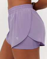 ULTRA INBUILT RUN SHORTS 3" - DUSTED GRAPE