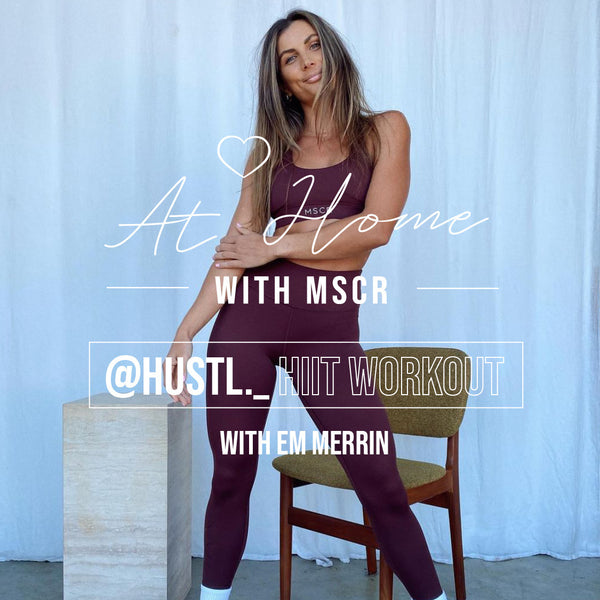 At home with MSCR: @hustl._ HIIT workout with Em Merrin