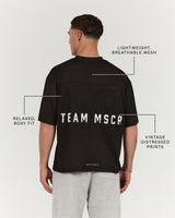 MENS MESH BOXY TEE - BLACK SHOT CALLER