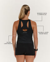 PURSUE CUT OUT TANK - BLACK