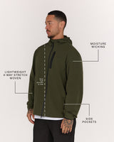 SUMMIT WINDBREAKER JACKET - COMBAT GREEN