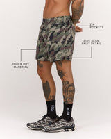 SWIFT SHORTS 6" - VINTAGE CAMO PRINT