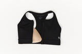 SCULPT ZIP FRONT BRA - BLACK