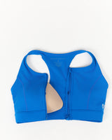 SCULPT ZIP FRONT BRA - LUMINOUS BLUE