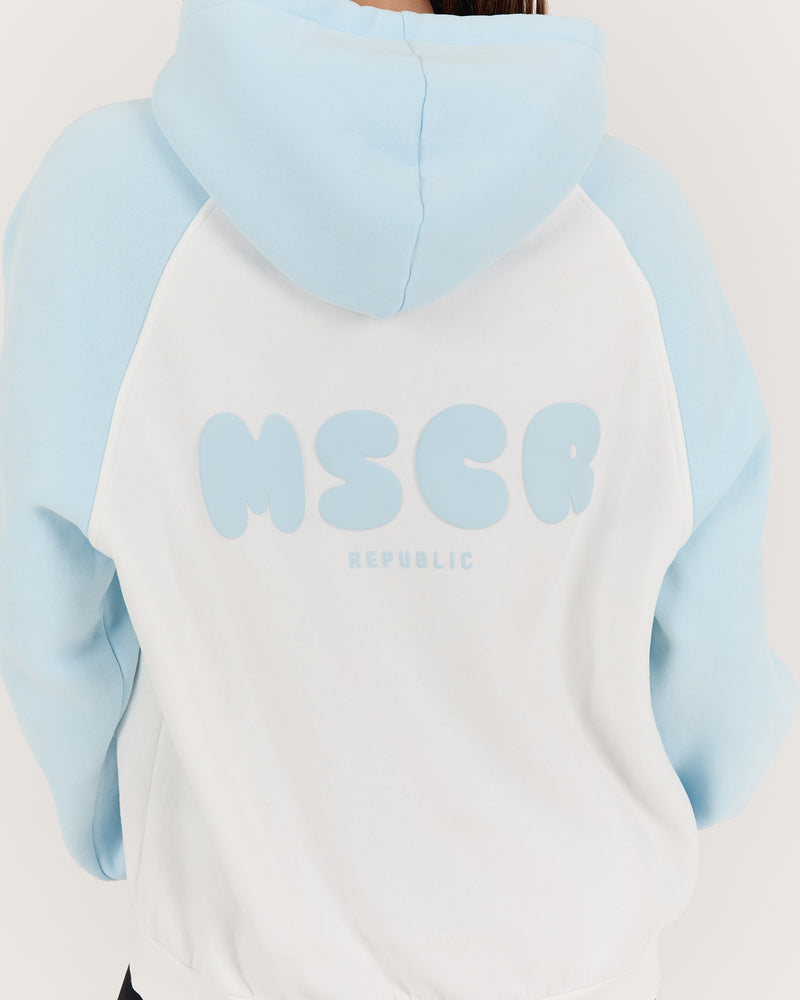 RAGLAN HOODIE - POWDER BLUE