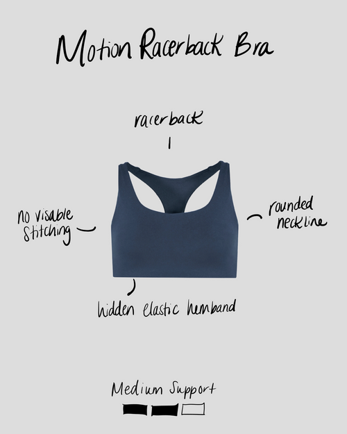 MOTION RACER BACK BRA - STORM