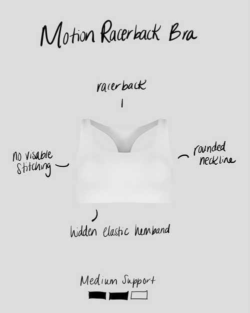 MOTION RACER BACK BRA - WHITE