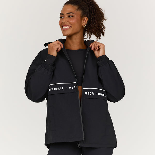 AERO SPRAY JACKET - BLACK – MUSCLE REPUBLIC