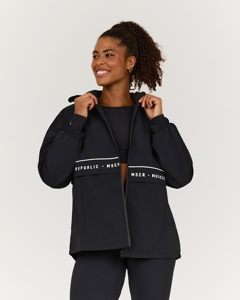 AERO SPRAY JACKET - BLACK – MUSCLE REPUBLIC
