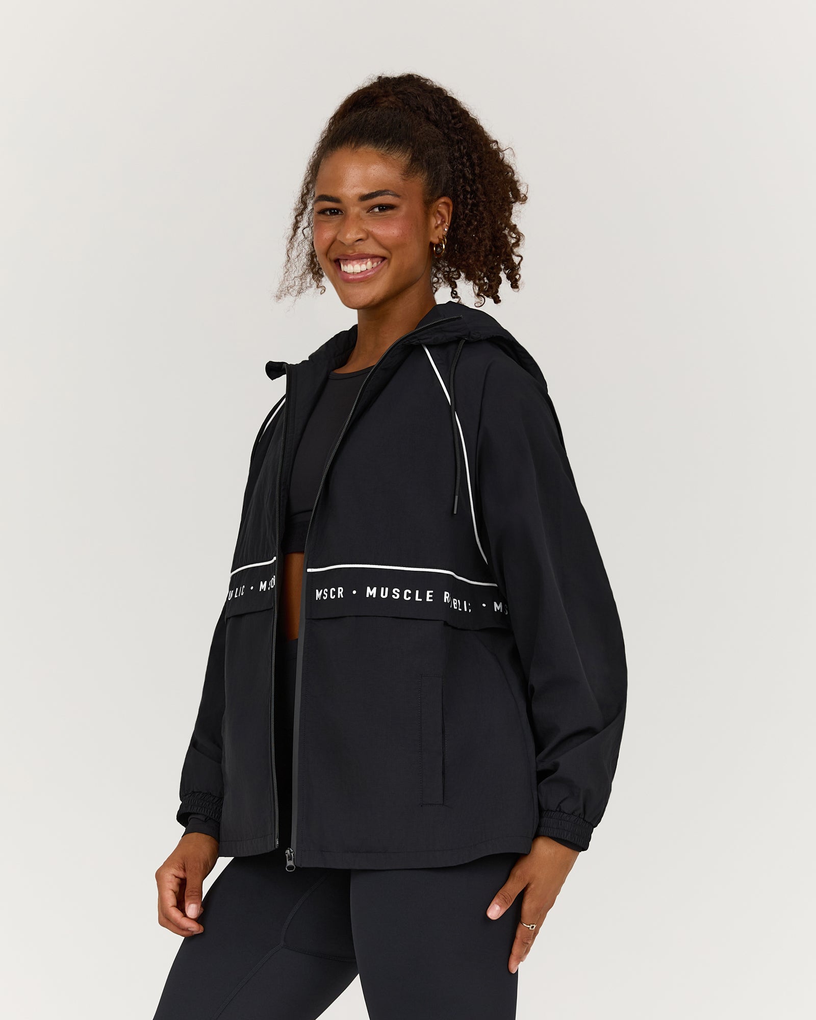 AERO SPRAY JACKET - BLACK – MUSCLE REPUBLIC