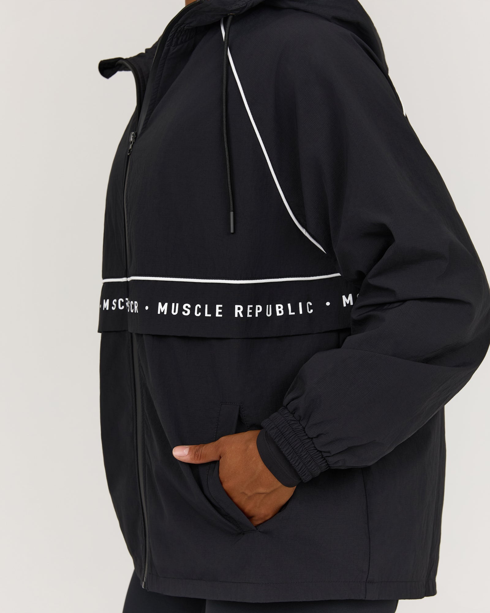 AERO SPRAY JACKET - BLACK – MUSCLE REPUBLIC