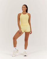 AGILITY RIBBED TANK TOP - BUTTER