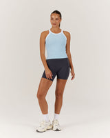 AGILITY RIBBED TANK TOP - POLAR