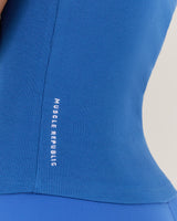 AGILITY RIBBED TANK TOP - COBALT