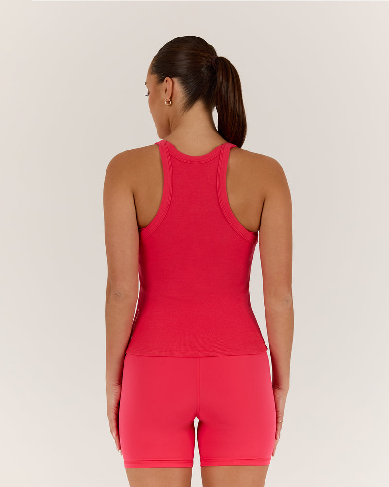 AGILITY RIBBED TANK TOP - SUNRISE