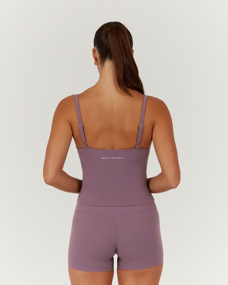 AIRE SCOOP TOP - PLUM