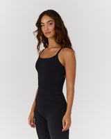 AIRE KEYHOLE RACER BACK TOP - BLACK