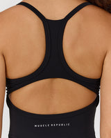 AIRE KEYHOLE RACER BACK TOP - BLACK