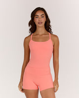AIRE KEYHOLE RACER BACK TOP - BISQUE