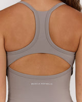 AIRE KEYHOLE RACER BACK TOP - DOVE