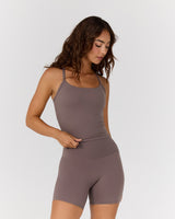 AIRE KEYHOLE RACER BACK TOP - PEPPERCORN