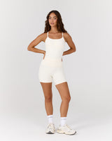 AIRE KEYHOLE RACER BACK TOP - VANILLA