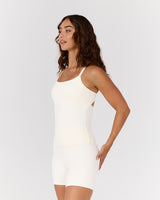 AIRE KEYHOLE RACER BACK TOP - VANILLA