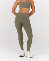 AIRE FULL LENGTH LEGGINGS - OLIVE SMOKE