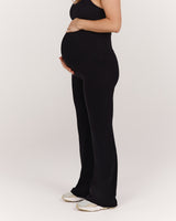 AIRE MATERNITY FLARED PANT - BLACK