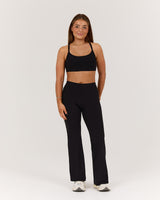 AIRE PETITE FLARED PANT - BLACK