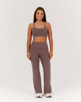 AIRE PETITE FLARED PANT - PEPPERCORN