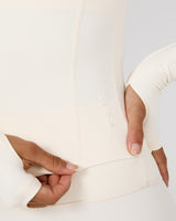 AIRE QUARTER ZIP TOP - VANILLA