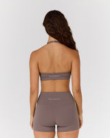 AIRE SCOOP NECK HALTER BRA - PEPPERCORN