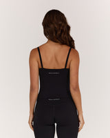 AIRE SCOOP TOP - BLACK