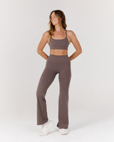 AIRE TALL FLARED PANT - PEPPERCORN