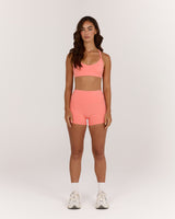 AIRE V NECK CROSS BACK BRA - BISQUE