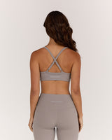 AIRE V NECK CROSS BACK BRA - DOVE