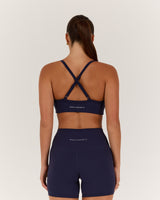 AIRE V NECK CROSS BACK BRA - INK