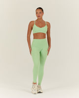 AIRE V NECK CROSS BACK BRA - MATCHA