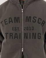 ALUMNI ZIP UP HOODIE - FADED CHAR