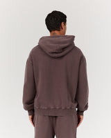 ALUMNI ZIP UP HOODIE - FADED PEPPERCORN