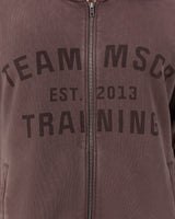 ALUMNI ZIP UP HOODIE - FADED PEPPERCORN